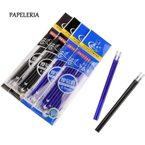 Erasable Pen Refill Office Gel Pen 0.5mm Rod Magic Erasable Pen Blue/Black Ink Ballpoint Pen for Office School Supplies 8Pcs/Set