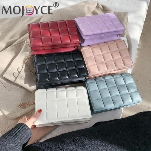 Youth Ladies Simple Versatile Bag Portable Street Handbag Lady Lattice Purse Leathr Chain Crossbody Shoulder Bags