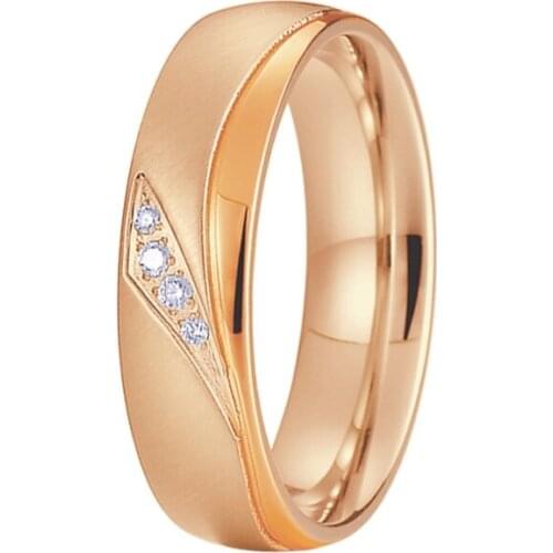 Unique Engagement Ring wedding rings Rose gold color women jewelry