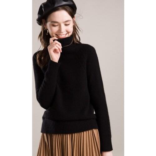 Black casual cashmere turtleneck sweater mujer women Korean style pull fem me 2019 autumn winter knitwear plus over sized