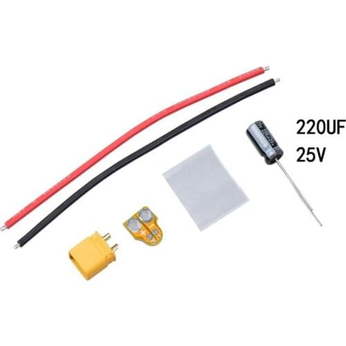 1 PCS XT30-CAP Filter Silicone Wire 2 S-6S 220UF 25V Flight Control ESC Filter for RC Drone FPV Quadcopter DIY Parts Accs