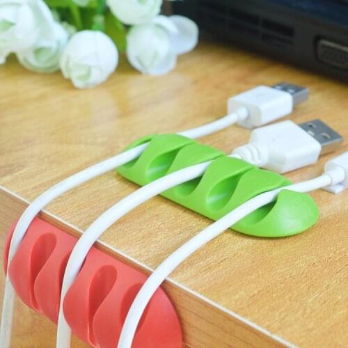 20pcs cable wire desktop solid line power cord data line hub holder Cable Wire Organizer Cable Clip USB Charger Cord Holder
