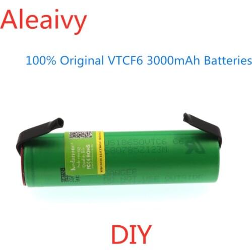 2020 100% Original 3.7 V 3000 MAH 18650 Battery for Us18650 Sony VTC6 30A Toys Tools Flashlight Battery + DIY Nickel Piece