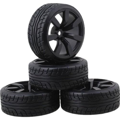 4Pcs RC 1/10 Car Tires Wheel Hub Rim Hex 12mm for 1/10 Tamiya TT02 HSP RC Racing Car Accessories