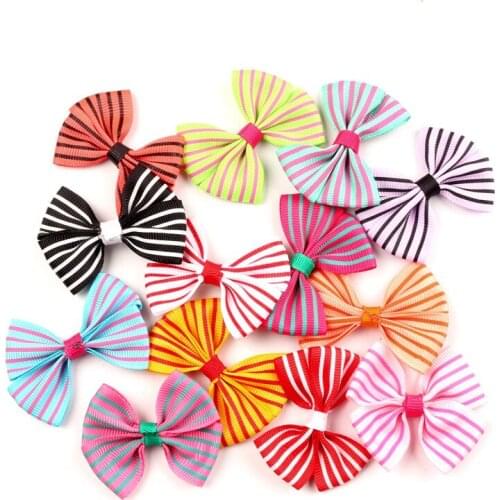 30Pcs Mixed 55X40mm Satin Ribbon Bowknot Handicrafts Sewing For Clothes Headband Riband Needlework Decoration Diy Accessories
