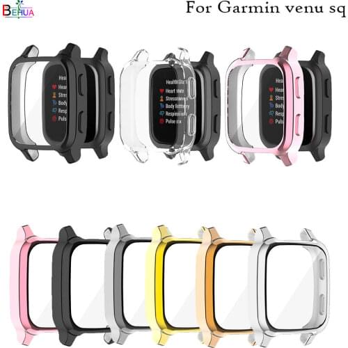 BEHUA Full Soft Tpu Screen Protection Watch Case For Garmin garmin venu sq cases clear Protector Cover Shell Frame Shock-Resista