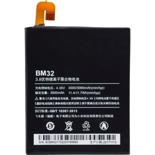 BM32 For Xiaomi M4 Mi4 Mi 4 Lithium Polymer Replacement Battery Original Bateria 3080mAh Free Tools