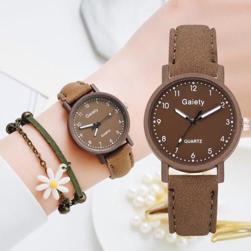 Gaiety Brand Women Watches Fashion Simple Arabic Numerals Bracelet Ladies Leather Quartz Watch Clock For Women relogio feminino