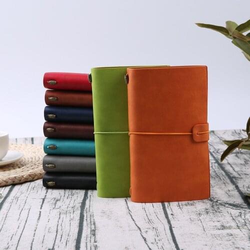 Travel Elegant Handcrafted Diary Notebook Engraved Leather Journal Message Notebook Handwriting Pocketbook Office Stationery