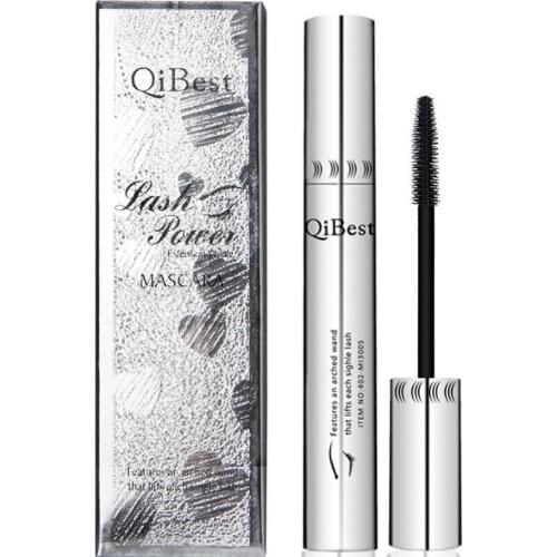 Hot Selling Qibest Q2504 Aluminum Tube Mascara with Long Dense and Waterproof Black Makeup Goods Cosmetic Gift for Women