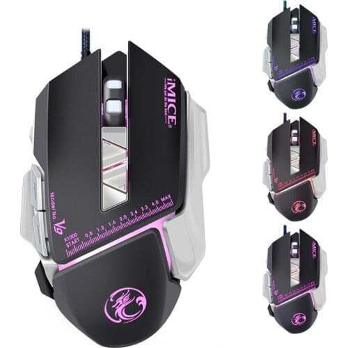 IMICE V9 LED Optical Mouse Professional Gaming Chip High Precision Optical Engine ABS Four DPI Shifting Gaming Mouse for Office
