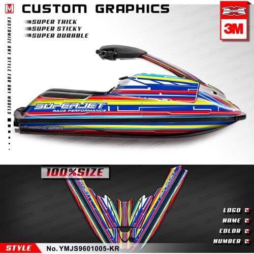 KUNGFU GRAPHICS Personalised Vinyl Stickers for Watercraft PWC Super Jet Ski SJ 700 2002 2003 2004 2005 2006 2007 2008 to 2015