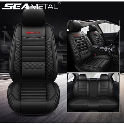Leather Seat Cover Four Seasons Interior Luxury Car Seats Cover Universal Protector Seat Cushion Automobiles Seat-Cover Set Mats