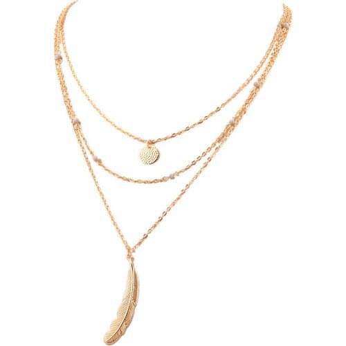 Hot Sale Bohemia Statement Tassel Necklace Women Color Multilayers Chain Choker Necklaces Pendant Jewelry