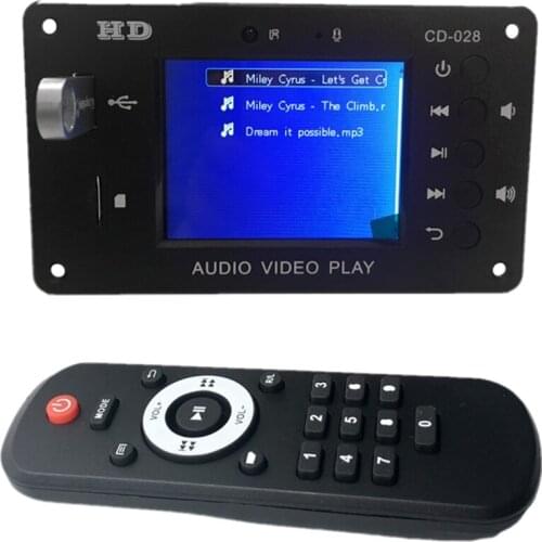 MP3 Decoder Board Bluetooth 5.0 Stereo Audio Receiver Video Player WAV APE Decoding FM Radio USB TF for Car Amplifier