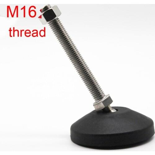 M16 thread screw bolt Nylon universal adjustable feet leveling foot swivel Levelers support leg large base glide machine feet