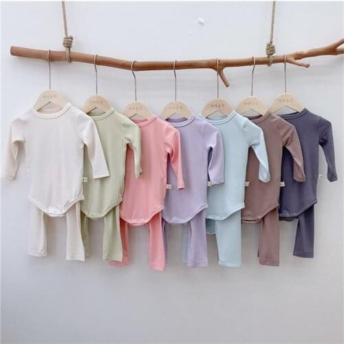 Baby Clothes Newborn Baby Girls Clothes 100% Cotton Baby Romper + Pants 2pcs Baby Boys Clothes Baby Sleeper Pajamas Outfits