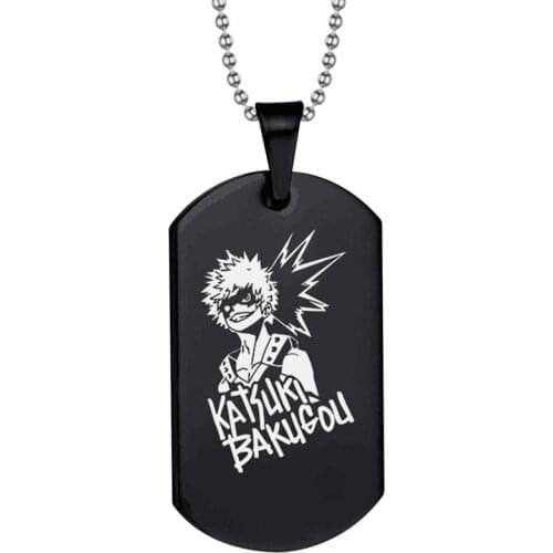 Trendy My Hero Academia Necklace Unisex Letter Print Necklace Fashion Men Women Pendant Necklaces Gifts