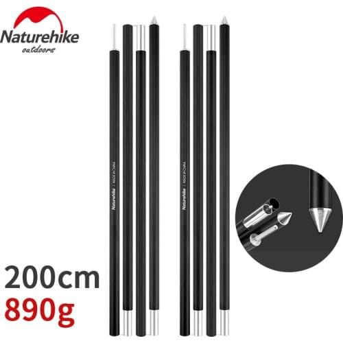 Naturehike Folding Thicken Aluminium Alloy Sun Shelter Pole Outdoor Camping Tent Accessories 4 Section 2M 19mm Awning Rod
