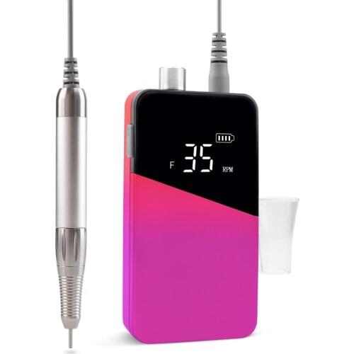 Durable Brushless Handpiece Cordless Gradient 35000RPM Portable Nail Drill Rechargeable Electric Polisher Pro Use Wireless 35000