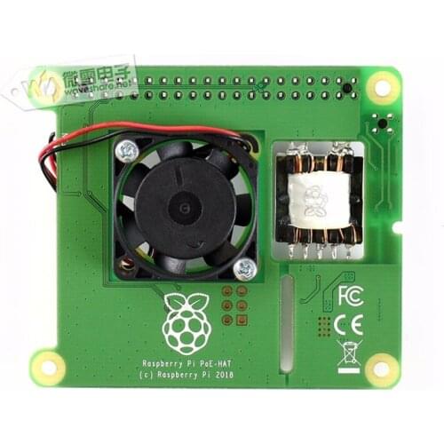 Raspberry Pi PoE HAT for Raspberry Pi 3B+/4B Allows you to power your Raspberry Pi using Power over Ethernet–enabled networks