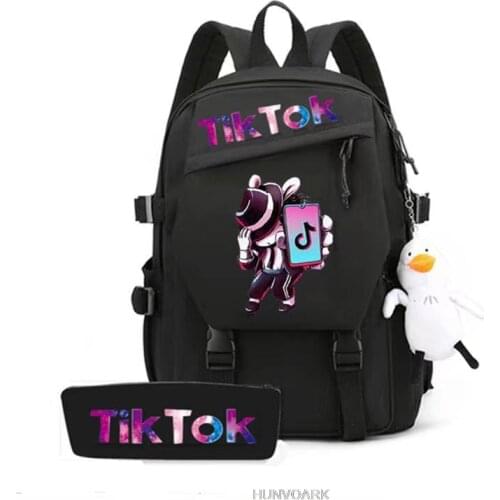 Tik Tok Backpack For Women Men Fashion High School Students School Bags Female Capacity Fashion Backpack Teenagers Mochilas