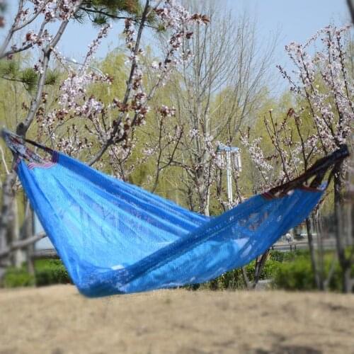 Hammock Outdoor Mesh Ice Silk Hammocks Swing Hanging Chair for Garden Beach Camping Hiking