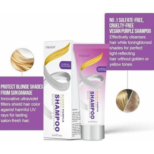 PURC No Yellow Blonde Hair Shampoo Anti Brass Off Purple Shampoo Ulta Beauty Care Shiny Hair Color Dyed Treatment 100ml