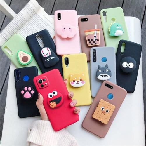 3D silicone cartoon phone case for Xiaomi Mi11 Mi 11 phone holder stand Cute Anime Cat Dog Candy Xiomi Mi11 Cover Coque Funda