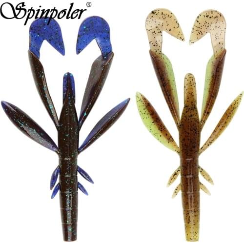 Spinpoler Soft Lures Creature Claws Flipping Bait Crawfish Artificial Baitfish Trout Salmon Bass Fishing Lure 7cm/2.2g 12cm/9.4g