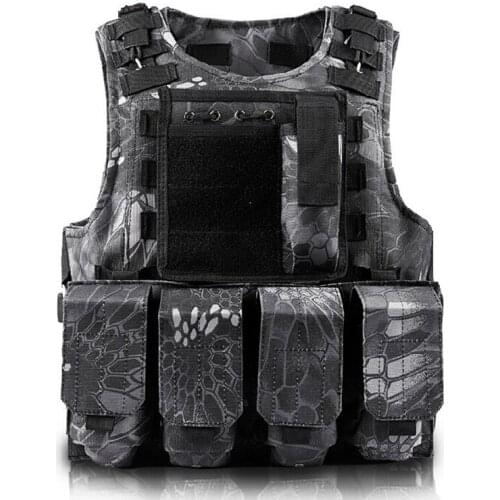 Tactical Outdoor Military Professional Vest with Molle System One Size Camouflage for Airsoft Hunting Wargame Combat