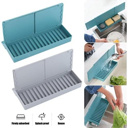 Telescopic Water Trough Sink Water Baffle Drain Rack Anti-splash Baffle Kitchen Shelf Sink Guard Kitchen Water Splash Guard