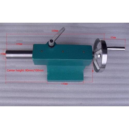 Precision instrument lathe, woodworking machine tool MT3 tailstock, center height 80mm/100mm, telescopic 100mm