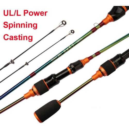 1.68-1.98m Fishing Rod UL L Power Trout Rod Ultra Light Lure Rod Spinning Baitcasting Picker Rod