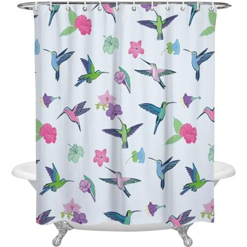 Waterproof Shower Curtains Animal Bird Flower Leaf Plant Shower Curtain Frabic Polyester Bathroom decor Curtain