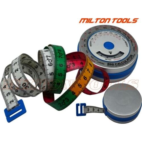 High quality 0-150cm Aluminum BMI measure tape BMI body tape BMI calculator body mass tape