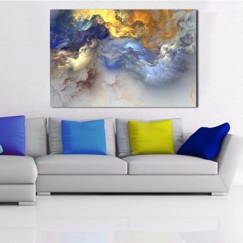 JQHYART Painting, Abstract Art, Canvas Wall Art, Happy Home On Canvas, Landscape Art, Abstract Painting Printed No Frame