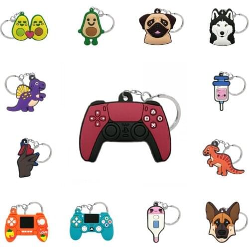 1pcs Anime Keychain Cute Cartoon PVC Key Chain Key Ring Key Holder Fashion Trinket Kids Xmas Gift