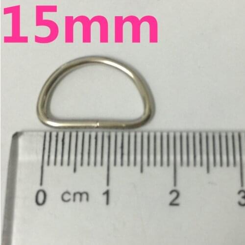 100PCS/LOT 15mm Silver Bronze Gunmetal type D ring Connection metal shoes bags Buckles DIY Accessory