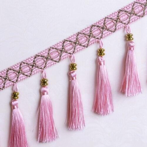 12 yards/lot 13.5cm width Curtain Lace Fringe Tassel Trim Fringe Trimming for DIY Stage Clothes Accessories Lace Ribbon