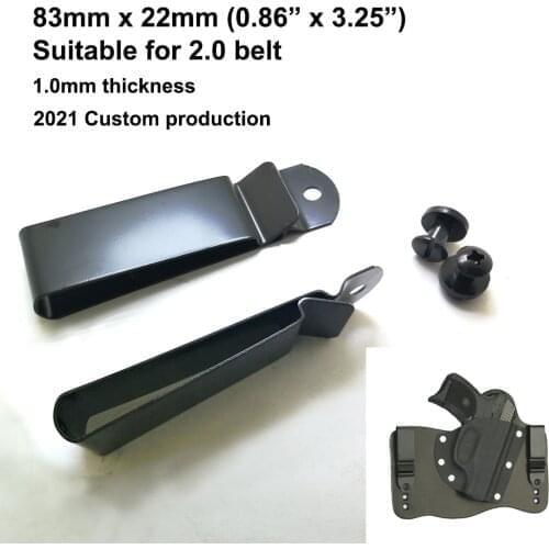 4pcs/lot 22mm * 82mm Metal Spring Belt Holster Sheath Clip with screws handicraft clips