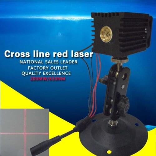 650nm red 200mwWorking long hours module Carpenter Machinery Cross line Laser Head marking instrument in industry reticle