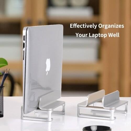 Aluminum Vertical Laptop Computer Stand Desktop Tablet Holder for 17 Inch Devices