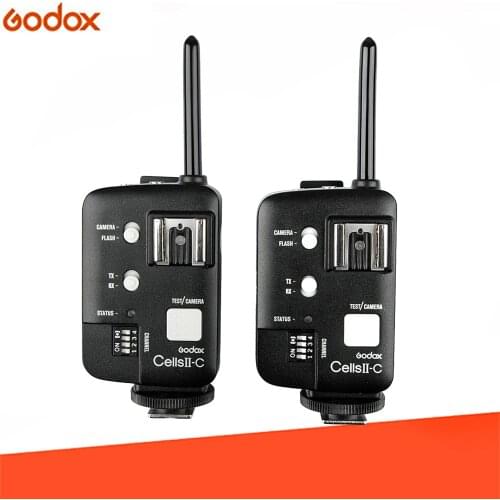 GODOX Cells II-C Wireless Flash Speedlite Trigger Transceiver Kit for Canon 6D 7D 5D Mark II 5D Mark III 60D 70D 650D