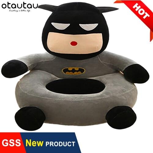 Children Cartoon Sofa Cover Boy Prince Soft Velvet Beanbag Chair Pouf Ottoman Armchair Cute Couch Seat Puff Futon Kids Furniture