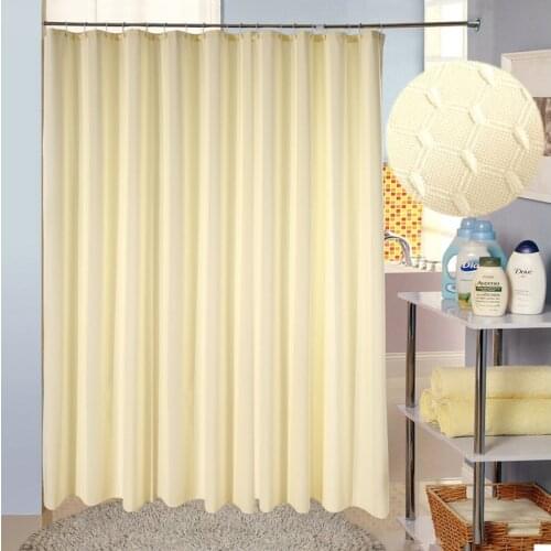 GY3537 Shower Curtain Pure Color Simple Hotel Thick Waterproof Imitation Linen Home Bathroom