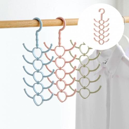 Mini 10 Hooks Rotating Space-saving Storage Rack Home Improvement Closet Organizer Strong Bearing Capacity for Tie Belt