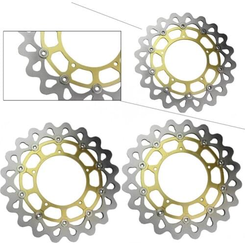 Front Brake Rotors Disc and Pads Kit for R1 R1M 2015 / R1 2004-2006 Motorcycle Replacement Accessories Gold