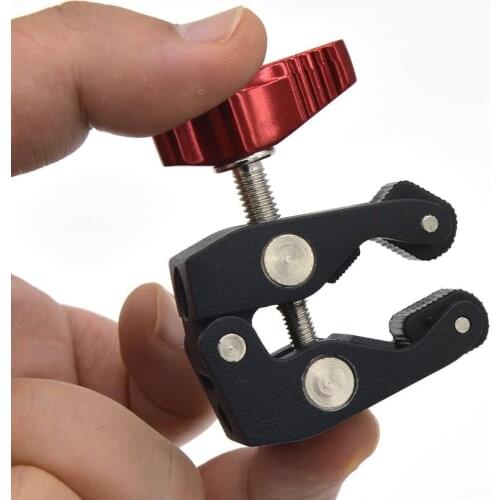 Multi-function Ball Head Clamp Ball Mount Clamp Magic Arm Super Clamp w/ 1/4"-20 Thread for GPS Phone Monitor Video Light