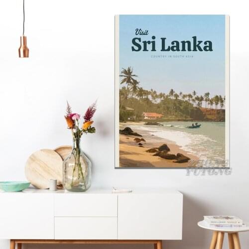 Home Decor Modular Sri Lanka Landscape Canvas Painting Modern Printed Seaside View Poster For Living Room Wall Art Frame Picture